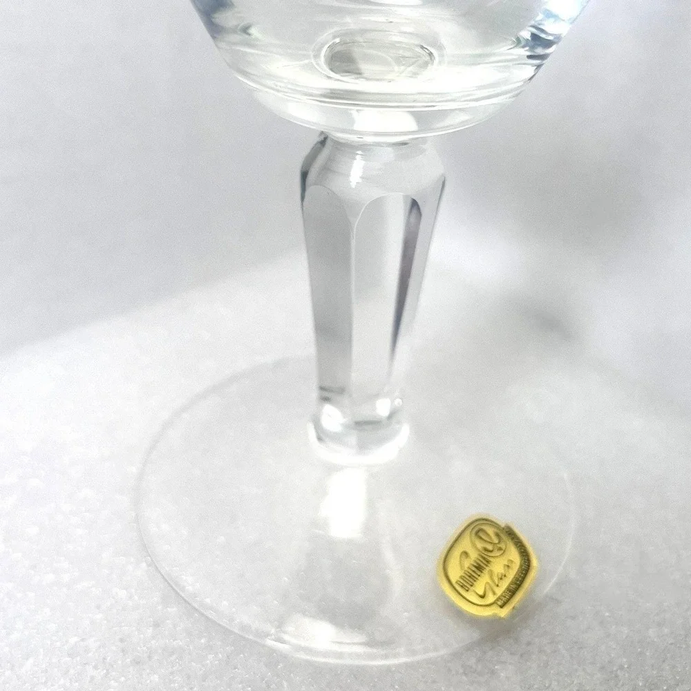 Vintage Bohemia Czech Crystal Stemware Glasses Set of 6  8oz Wine‎ Water